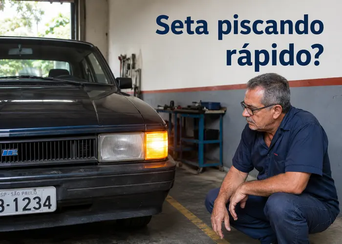 Seta do carro antigo para de piscar ou pisca rápido demais