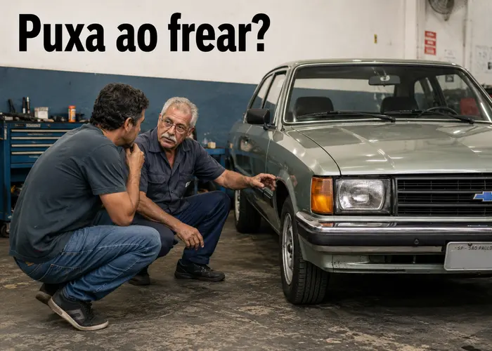 Carro antigo puxa para o lado quando freia