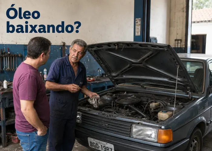 Óleo do motor baixa mas o carro antigo não fuma