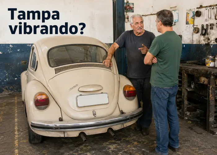 Tampa traseira vibra e faz barulho em marcha lenta