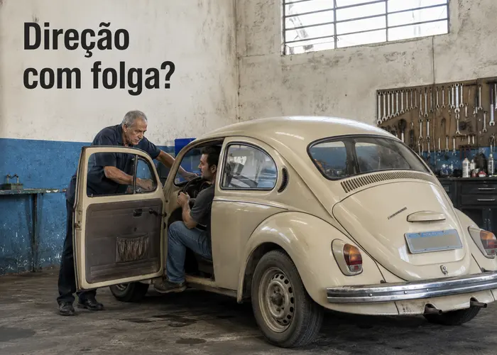 Direção do carro antigo fica com folga demais no volante