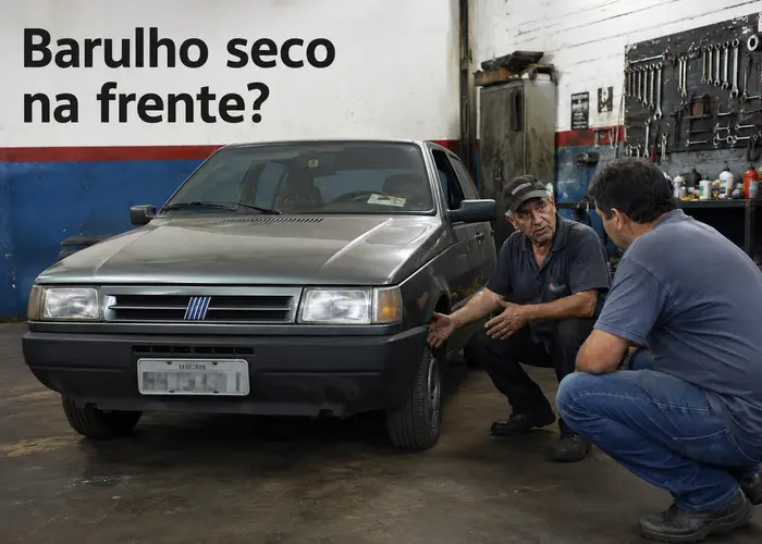 Suspensão dianteira faz barulho seco ao passar em buraco